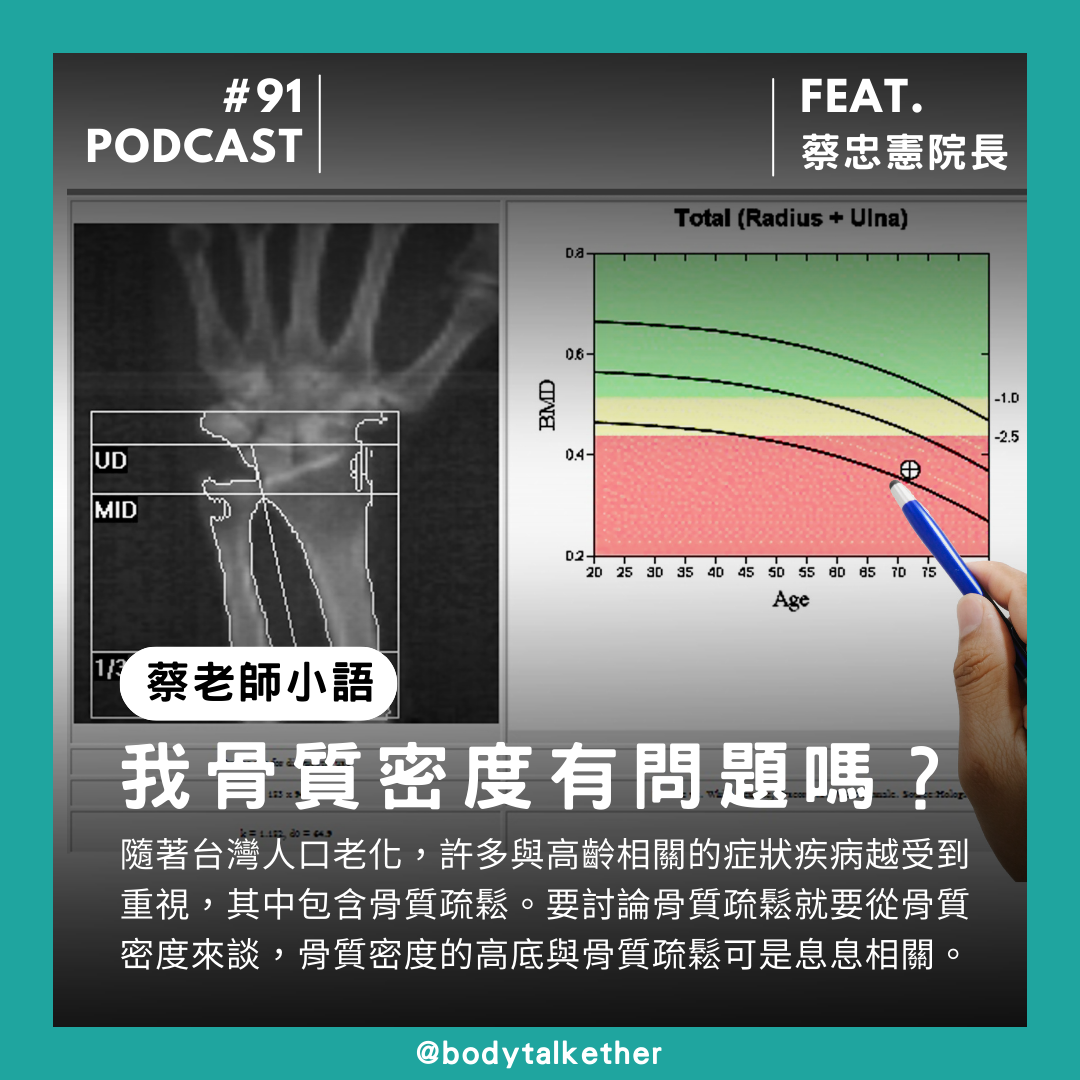 🎙 Ep.91 蔡老師小語-我的骨質密度有問題嗎?Feat. 蔡忠憲院長